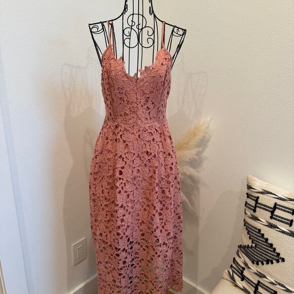 ASTR the Label A Line Lace Fit & Flare Midi Dress Small - Picture 3 of 11